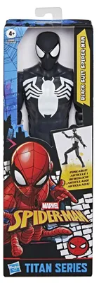 Image de Figurine Spider-Man en costume noir Titan 30 cm