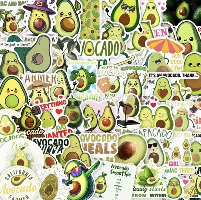 Produktbild von Avocado-Aufkleber - Avocado-Aufkleber - Journal-Aufkleber - 50 Stück - Lustige Aufkleber - Laptop-Aufkleber - CHPN