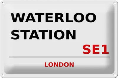 Produktbild von Blechschild London 30x20cm Waterloo Station SE1