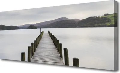 Produktbild von Tulup Leinwand-Bilder 125x50 Wandbild Canvas Kunstdruck Meer Brücke Architektur