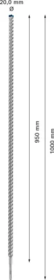 Immagine prodotto di Bosch Expert SDS plus-7X punta per martello 20 x 950 x 1.000 mm - 2608900145