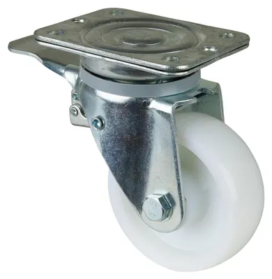 Produktbild von BS Rollen Schwerlast-Lenkrolle B10 mit Feststeller Durchmesser 125mm Tragfähigkeit 600kg Kunststoff-Rad naturfarben - N120.B10.127
