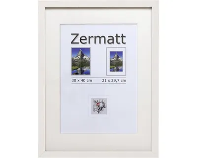 Produktbild von Bilderrahmen MDF Zermatt weiß 30x40 cm