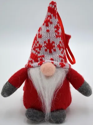 Produktbild von Dekorativer Weihnachtswichtel mit Geschenksack 15 cm – Rot