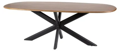 Produktbild von FURNLUX Esstisch Cliff Sand Braun Und Schwarz 180cm / Hauptfarbe: Braun / Abmessungen: 180 x 76 x 95 cm
