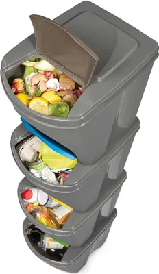 Produktbild von Abfalleimer 4er Set - steingrau