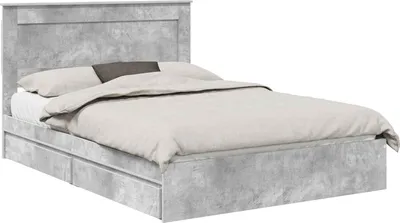 Immagine prodotto di vidaXL Letto contenitore grigio cemento 150 x 200 cm materiale a base di legno