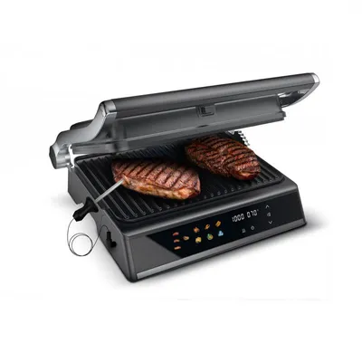 Produktbild von Xblitz Home Max-T Kontaktgrill, Elektrischer Tischgrill mit Temperaturregelung 120-230°C, für Steaks, Burger & Gemüse, Antihaftbeschichtung, 2000W