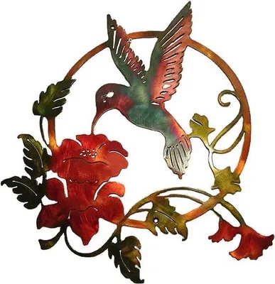 Immagine prodotto di Decorazione da parete con motivo di uccelli, 3D, 31x32 cm, marrone