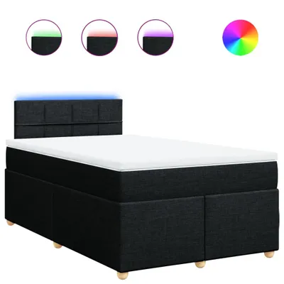 Produktbild von vidaXL Boxspringbett mit Matratze Schwarz 120x200 cm Stoff