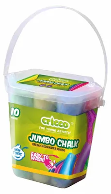 Obrázok produktu pre Farebné kriedy Jumbo 10ks vedro CRICCO