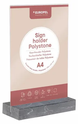 Produktbild von Europel Schildhalter A4 Polystone anthrazit