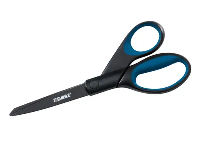 Produktbild von Dahle 54308-12979, Erwachsener, Gerader Schnitt, Einzelbild, Schwarz, Blau, Edelstahl, Büroscheren