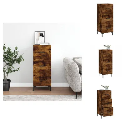 Produktbild von vidaXL Sideboard Räuchereiche 34,5x34x90 cm Holzwerkstoff -  Sideboards