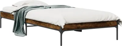 Produktbild von vidaXL Bettgestell Räuchereiche 90x200 cm Holzwerkstoff und Metall