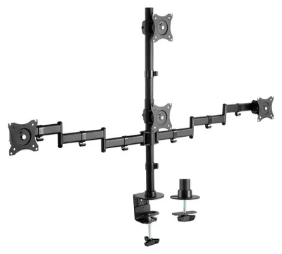 Produktbild von AISENS DT27TSR-379, 75 x 75 mm, 100 x 100 mm, -45 - 45°, -45 - 45°, 180°, Schwarz
