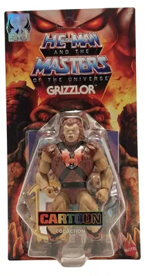 Zdjęcie produktu dla He-Man i Niewiarygodni – Grizzlor – Figurka akcji z 16 punktami artykulacji, kolekcjonerska figurka, 14 cm, z magicznym lustrem, Mattel JBM90