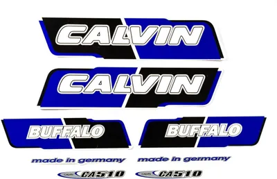 Produktbild von Fahrrad DEKOR Satz Aufkleber Rahmen frame Decal Sticker Calvin Label blau