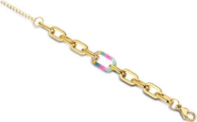Productafbeelding van Gouden, meerkleurige armband