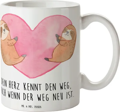 Produktbild von Mr. & Mrs. Panda Tasse Trennung von den Eltern - Weiß - Geschenk, kaffeebecher keramik, Vertrauem, Hoffnung, Teetasse, Trost, Trinkbecher, schöne, Zuversicht, Becher, Mut