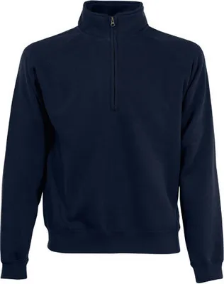 Produktbild von Fruit of the Loom - Premium Zip Neck Raglan Sweat - Deep Navy - L