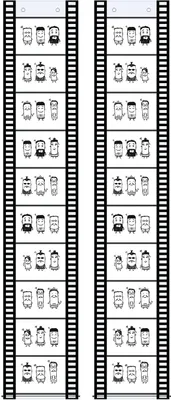 Produktbild von Fototaschen Filmstreifen Querformat 10x15 für 10 Fotos