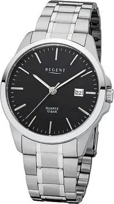 REGENT Orologio Uomo In Titanio – Quadrante Bianco Numeri Arabi, Quarzo, 37mm, Bracciale Titanio - 2