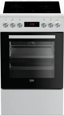 Image de Cuisinière Vitrocéramique BEKO FSE57302GWC, 4 feux, 50cm, Four 60L, Blanc