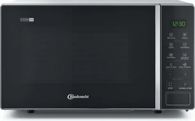 Produktbild von Bauknecht Mikrowelle MWS 201 B, 20 L, 700 Watt, rostfrei, HxBxT: 26,2x45,2x35 cm, mit Kindersicherung, Schmelz-, Schnellstart-, Warmhalte-, Teig-Gehen-Lassen-, Aufwärm- und Joghurtfunktion, Drehteller und Grillrost