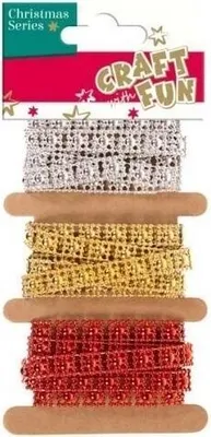 Image de Ruban décoratif pailleté 3mix x 1m