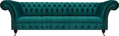 Zdjęcie produktu dla Nowoczesne Meble Designerskie Zielona Sofa Kanapa Czteroosobowa Meble Chesterfield