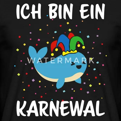 Produktbild von Spreadshirt Ich Bin Ein Karnewal Wortspiel Karneval Männer T-Shirt, L, Schwarz