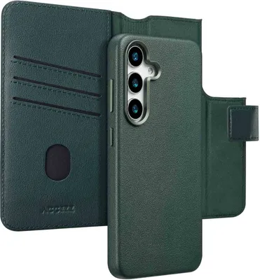 Immagine prodotto di Accezz Libreria in pelle 2-in-1 con MagSafe per Samsung Galaxy S25 - Verde Cedro