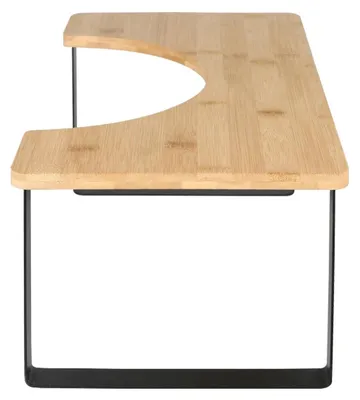 Produktbild von Toilettenhocker - 17 cm WC Fußbank - Metallgestell - Rutschfest - Für Erwachsene und Kinder - Tragbar - Holzoptik