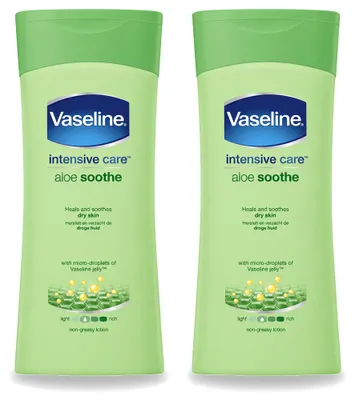 Image de 2 x Lotion pour le corps Aloe Soothe de Vaseline - 400 ml - Pack avantage - 2 pièces