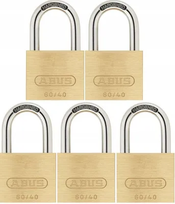 Produktbild von Abus Vorhängeschloss 60/40 Messing, 5 Stück, Gleichschließend