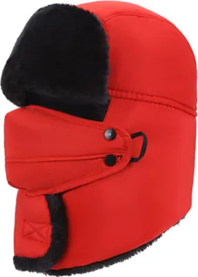 Produktbild von Warme Baumwollmütze für den Außenbereich, Winter-Skimütze mit Winter-Ohrenklappe und winddichter Skimaske, winddichtes Radfahren im Winter
