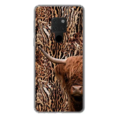 Produktbild von MuchoWow® Handyhülle Schutzhülle Hülle für Huawei P40 Lite Schottischer Highlander - Kuh - Pantherdruck Silikon Softcase Handy Hülle - Handy