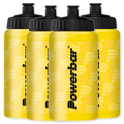 Produktbild von POWERBAR Sporttrinkflasche 4 x 500 ml gelb auslaufsicher