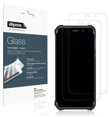 Produktbild von 2x Schutzfolie für Fossibot F101P matt - Anti-Shock 9H Folie dipos Glass Kunststoffglas