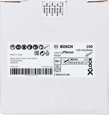 Produktbild von X-LOCK Fiberschleifscheibe, Ø115 mm, K 100, R444, Expert for Metal, 1 Stk.