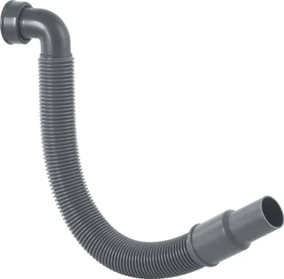 Produktbild von CORNAT Rezyklat Abgangsrohr flexibel 90° - 1 1/2 Zoll x 40/50 mm - Zur Verbindung des Abwasseranschlusses - Hergestellt aus recycelten Kunststoffen, Grau, T353307R