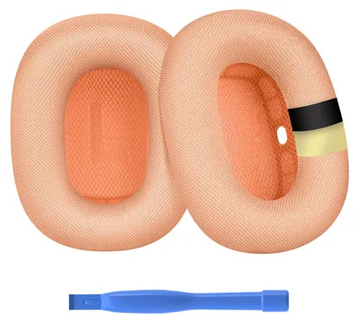 Obrázok produktu pre Náhradné náušníky pre AirPods Max - pamäťová pena, silikón a sieťovina - oranžová