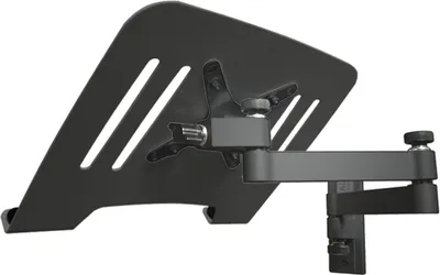 Produktbild von Universal Laptop Wandhalterung Notebook Halterung schwarz - schwenkbar neigbar ausziehbar - mit Tablet Adapter Ablage Auflage schwarz Modell: L52B-IP3BK