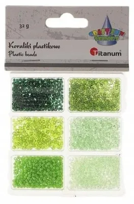 Produktbild von Kunststoffperlen 32g grüner Ton Titanum