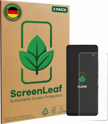 Produktbild von 2x ScreenLeaf Schutzfolie für TCL 50 Pro NXTPaper 5G nachhaltiger Displayschutz Display Schutz Folie Klar Transparent