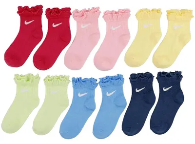 Produktbild von Nike Kids Ruffle Ankle Socken 6 Paare Mehrfarbig EU 23 1/2-27 Kinder Mehrfarbig EU 23 1/2-27