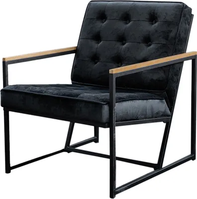 Produktbild von KAWOLA Sessel ARLY Polstersessel Bezug Velvet schwarz