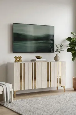 Obrázok produktu pre Skye Decor, Kvalitná konzolová zostava (3 kusy) – dub sýto modrej farby, 120 cm | 100% melamín
