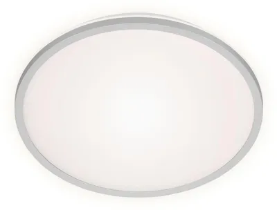 Productafbeelding van Briloner LED-plafondlamp, wandlamp, zilver, Ø28 cm, 15W, 1500lm, neutraal wit, 4000K, met achtergrondverlichting